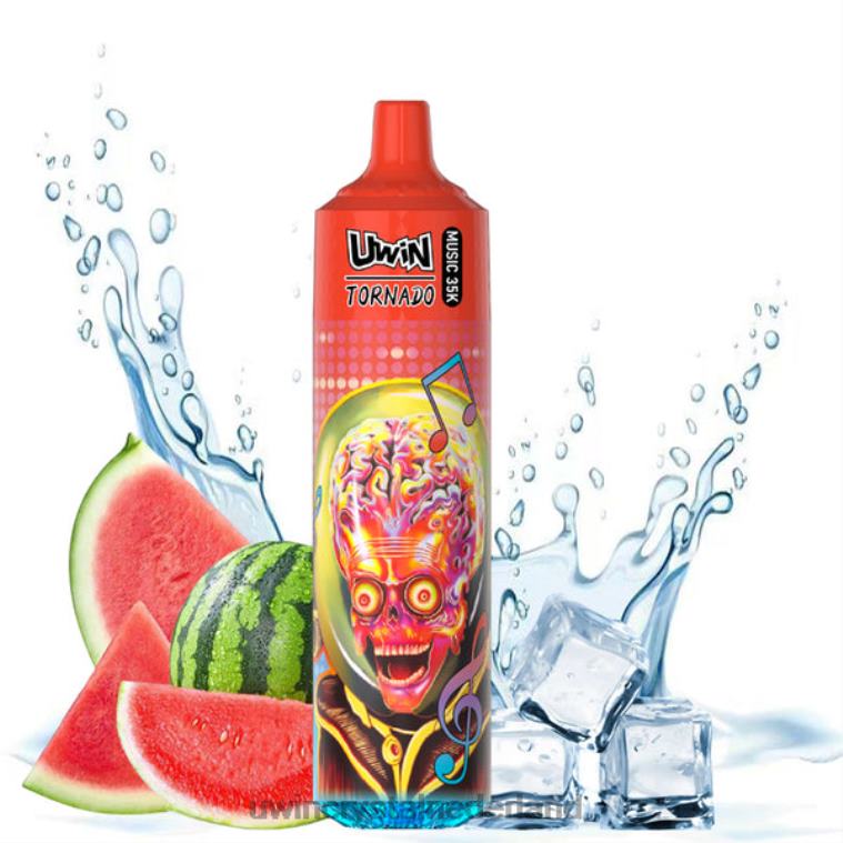 UWIN Crystal Amsterdam - watermeloen ijs UWIN CRYSTAL 35k wegwerpdamp T8RJH20