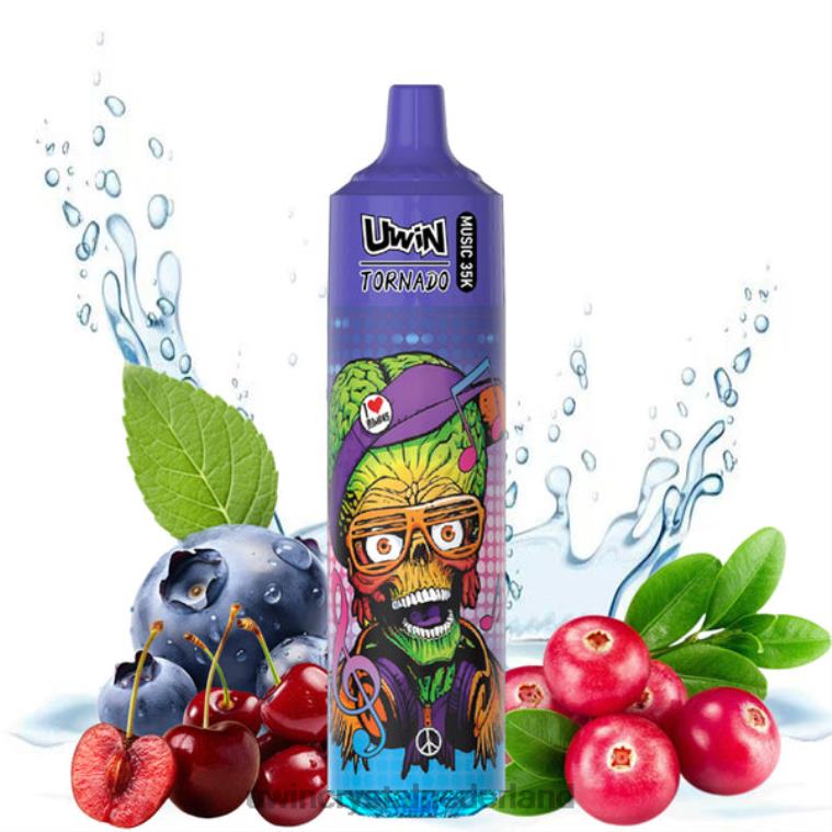UWIN Vape Elektronische Sigaret - bosbes kers cranberry UWIN CRYSTAL 35k wegwerpdamp T8RJH26